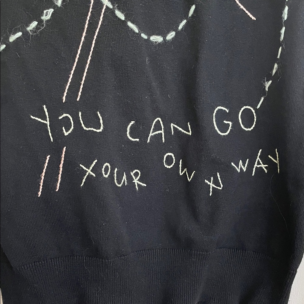 Black Graphic Women's Top - Picture 2 of 5